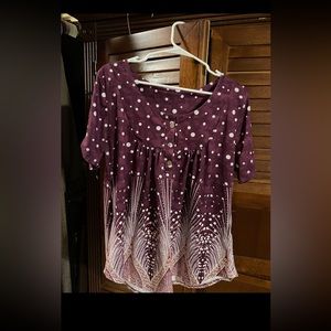 Knit blouse XL purple